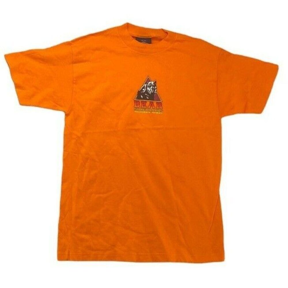 Bear Surfboards Shirt Mens Medium Orange North Shore Vintage 1990's Graphic Logo